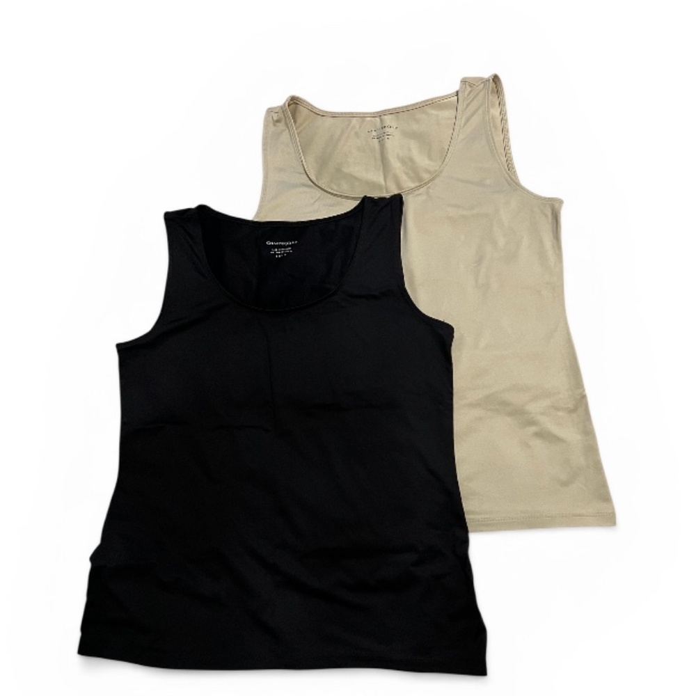 Pair of Charter Club Classic Tank Tops in Neutral Colors, Size Medium